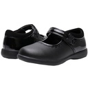 Ahannie Kids Girls Mary Jane, Toddler Girl Black Flat School Uniform Shoes
