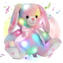 Glow Guards 10'' Easter Light up Musical Bunny Plush Toy Rainbow Lop Eared Stuffed Rabbit Birthday Valentine'S Day Gifts for Kids Toddlers