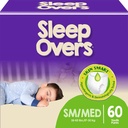 Sleepovers by Cuties, Bedwetting Underwear for Girls and Boys, Small/Medium 38-65 Lbs, 60 Count