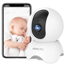 AEWLYLI Baby Monitor Security Camera, 360° 1080P HD Wifi Camera, Night Vision for Baby, Pet Dog and Elderly