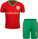 Cnins Portugal Ronaldo Jersey Kids, #7 Soccer Uniform, Unisex Boys & Girls Athletic Outfit Sets 8Y
