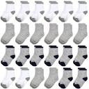 Boys Toddler Crew Socks- 24 Pairs Soft Athletic Casual School Socks for Kids Boys Girls 1-14 Years Old
