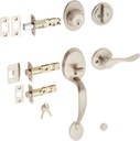 Ultra Hardware 42065 Lexington Entry and Single Cylinder Deadbolt, Satin Nickel Kw1