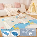 Joypony Baby Play Mat, 59" X 71" Anti-Slip Portable Foldable Baby Floor Mat with Travel Bag Indoor Outdoor