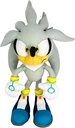 Sonic the Hedgehog Plush Doll Silver Stuffed Figure Kids Gift, Cartoon Character Soft Toy Anime