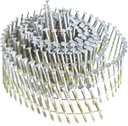 2-1/4Inch X 0.092Inch Collated Wire Coil Siding Nails 15-Degree Full Round-Head Ring 3600 Count Hot-Dipped Galvanized for Rough Nailing of Lathing and Sheathing Materials