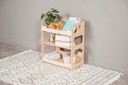 Woodandhearts Montessori Toddler Toy Shelf, Open Bookcase, Storage Unit for Kids, Baby Book Shelf "Charlie" for Kids 1-6 Years