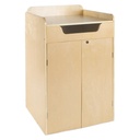 Guidecraft Library Book Drop - Wooden Rolling Books and Media Storage Unit with Casters, Office and School Supply