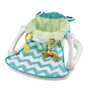 Fisher-Price Sit-Me-Up Floor Seat Portable Infant Chair with 2 Toys, Citrus Frog, Multicolor, Unisex