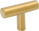 Goldenwarm 10 Pack Gold Cabinet Knobs Brushed Brass Drawer Knobs Gold Dresser Hardware - LS201GD Single Hole Handles for Kitchen Cupboard Doors Closet Hardware 2In Overall Length