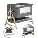 HARPPA 3 in 1 Baby Bassinet Bedside Sleeper, Height Adjustable, Easy Folding, Gray