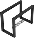 AIXICWXI Newton's Cradle Balance Balls Acrylic Shelf Newtons Balance Ball Science Physics Learning Desk Toys for Office and Home Decoration (Black)