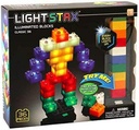 Light Stax Advanced 36 piece LED Light-up Construction Toy Bricks, Black/Multicolor