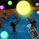 Pool Toys - LED Beach Ball with Remote Control - 16 Colors Lights and 4 Light Modes, 100ft Control Distance - Outdoor Pool Beach Party Games for Kids Adults, Pool Patio Garden Decorations 1PCS .
