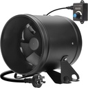 DUCTURBO 6 Inch Inline Duct Fans, 350 CFM Ventilation Exhaust Fan Ideal for Indoor Heating Cooling Transfer or Grow Tents Air Boosting, with Variable Speed Controller