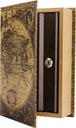 BARSKA CB12480 Antique Map Diversion Book Lock Box, Multi