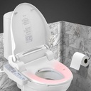 Bidet Seat Electric Smart Toilet Seat Warm Adjustable Self-Cleaning Nozzles W/Soft-Close Lid Feminine Posterior Oscillating Massage Bathroom Accessories Easy Install