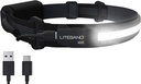 OPTIMAL VENTURES Liteband ACTIV 400 Wide-Beam LED Headlamp - 210° Illumination, 400 Lumens, Lightweight, Weatherproof, Rechargeable, USB-C, Red LED Mode - Camping, Running, Hiking,Fits Hard Hats,Night