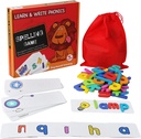 Alphabet Flash Cards Sets for Toddlers 2-4 Year Old Boys and Girls-ABC Children's Wooden Letters and Alphabet Writing Cards Learning and Color Recognition -Educational Montessori Kids Toys Gifts for Preschool Kindergarten Kids