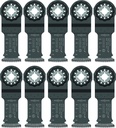 BOSCH Starlock Oscillating Tool Blades, Bi-Metal Multitool Blades for Hard Wood, Laminate and Drywall; Extra Clean Plunge Cut Saw Blades, 10-Pack, 1-1/4 Width (OSL114JF-10)
