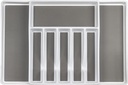 Expandable In Drawer Silverware Organizer By Eltow - Kitchen Storage Silverware Tray For Flatware Wide Cutlery Holder With 8 Compartments - Multipurpose Organizer Tray For Kitchen and Office Supplies