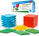 Simply magic 131 PCS Base Ten Blocks for Math - Place Value Blocks, Base 10 Math Manipulatives K-3, Math Counters, Number Blocks, Math Cubes for Kids, Counting Blocks - Kindergarten 1st 2nd 3rd Grade