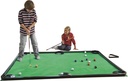 HearthSong Golf Pool Indoor Family Game Kids Toy Carbon Fiber 78 Lx57 W Includes Golf Clubs, 16 Balls, Green Mat, Rails