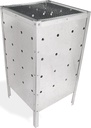 Marabuut Garden Waste Incinerator - Large 29 x 16 Square Galvanized Burn Barrel Trash Can - Used to Burn Yard Debris, Wood, Leaves, and Cardboard - Complete with Assembly Tools