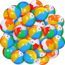 50 Pieces Inflatable Beach Balls 5 inch for The Pool Birthday Pool Party Favors for Boys Girls Blow Up Classic Rainbow Color Beachball Game Toys for Summer Parties