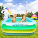 BATURU Kiddie Pool, Kids Pool, Unicorn Inflatable Swimming Pool for Kids, Durable Material with Anti-Slip Bottom Toddler Pool, 55 x 41 x 20