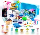 ToysButty DIY Slime Kit 24 colors Premade Slime for Girls Boys Over 100 accessories with Glow in the Dark Powder, slime supplies for Kids Art Craft Boys Girls,Unicorn Fluffy, Cloud, Glow in dark, Beads, Glitter, Charms, Slime Toys Supplies