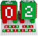 Countdown to Christmas Advent Calendar Set | Holiday Decorations STEM Toy Set | Building Bricks and Block Set Compatible with All Major Brands | 203 Pieces | Baseplates, Pixels, and 3D Briks