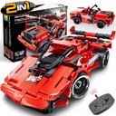 STEM Toy Building Toys Gifts for Age 6, 7, 8, 9, 10, 11, 12 Years Old Kids Boys Girls, 2 in 1 Remote Control Racing Car Racecar Building Blocks, 351 Pcs DIY Building Kits, Engineering Construction Toy