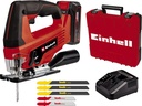 Einhell Power X-Change 18V Cordless Jigsaw | Electric Jig Saw To Cut Wood, Plastic And Metal | TC-JS 18 Li Kit With 2.5Ah Battery, Fast Charger And Storage Case