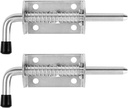 BANCHELLE Spring Loaded Latch Pin Shed Latch 304 Stainless Steel for Door Gate Van Container 2 PCS, 145 Mm