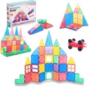 AUSKY Kids Magnetic Tiles Toys120-Piece Colors Set 3D Magnetic Building Blocks TilesSet Building Construction Educational STEM ToysMagnetsMagnetic TilesToy Sets Magnetic Building Blocks Kids