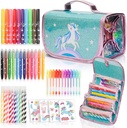Fruit Scented Markers Set with Unicorn Pencil Case PLUS Augmented Reality Experience - STEM Toys Perfect Unicorn Gifts For Girls or For Art and Craft Colouring