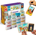Spanish Flash Cards - 4 Sets Bundle - First Words, ABC Learning - Alphabet, Numbers, Colors and Shapes - with Rings by Strong Minds Learning