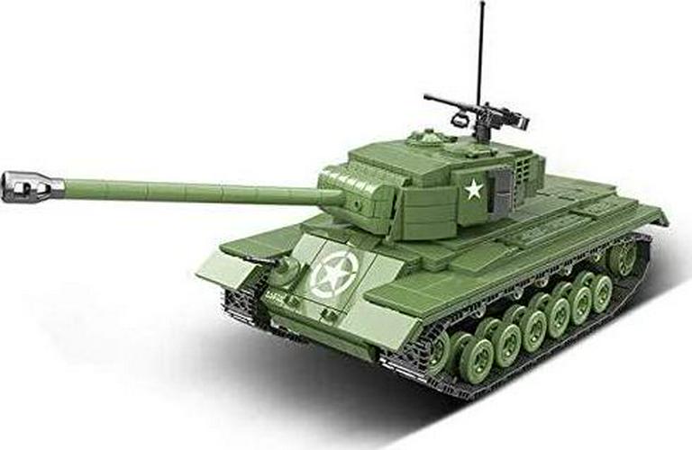 WW2 USA M26 Pershing Tank Model - Building Blocks Set