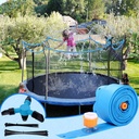 HQGZQL Trampoline Sprinkler, Trampoline Sprinkler for Kids Trampoline Spray Hose with Rotate Sprinkler Outdoor Summer Trampoline Water Park Sprinkler Toys Boys Girls(Blue, 39.4 ft)