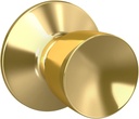 Schlage F10 V BEL 605 Bell Door Knob, Hall & Closet Passage Lock, Bright Brass