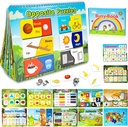 Busy Book for Kids, Montessori Toys for Toddlers, Early Educational Learning Materials, 12 Pages Preschool Learning Activities Binder, Book Gifts for Boys and Girls Ages 3 Develops Fine Motor Skills