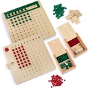 REVVIT Montessori Multiplication and Division Boards , Wooden Math Learning Materials Game for Kids.