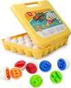 Coogam Letters Matching Eggs 26PCS ABC Alphabet Color Recoginition Sorter Puzzle Easter Travel Game Uppercase Learning Educational Fine Motor Skill Montessori for 3 Year Old Boys Girls