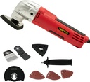 Oscillating Multi Tool, 200W Multifunction Tool, 6 Variable Speed, Swing Angle 3.2°, Quick Change System Oscillating Multi-Tool Accessories for Cutting, Sanding and Grinding
