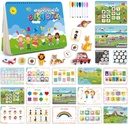 Busy Book for Kids, Montessori Toys for Toddlers, Autism Sensory Educational Toys, 12 Pages Toddler Preschool Activity Binder and Early Learning Toys Book - for Boys and Girls Develops Fine Motor Skills