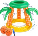Hieoby Swimming Pool Basketball Hoop Water Pool Toys for Kids 8-12 3-10 4-8 Year Old Inflatable Summer Outdoor Toys Outside Lake Pool Games for Teens Adults Toddler Family with 2 Balls and Pump