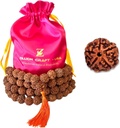 Himalayan Organic Rudraksha Mala with Bigger Size 16-18 MM and 108 +1 Prayer Guru Beads. Grown up in high Himalaya of Nepal Without Chemical,Wax and Color Treatment Good for Puja,Yoga, Meditation.