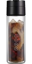 SOMA Double Wall Insulated Glass Tea and Coffee Cold Brew Bottle, Black, 12oz (SM18501K)