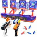 Toy Guns,Shooting Game Toys for 4-5 6-12 Year Old Boys,Digital Shooting Targets Fit for Nerf Gun,Auto Reset Electronic Scoring Target,Christmas Birthday Gifts for Age 6 7 8 9 10 11 12+ Boy Girl Kids